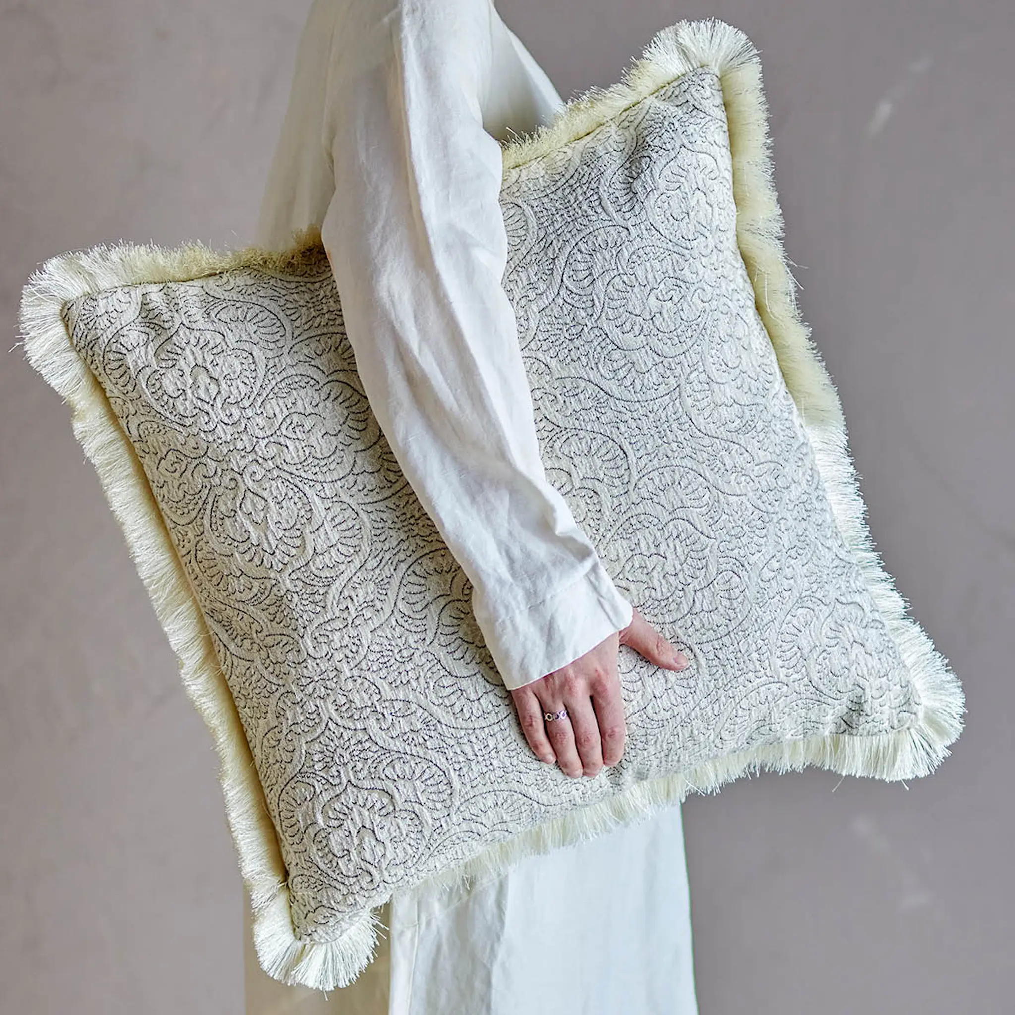 Bloomingville Cabrie kudde 50x50 cm naturvit