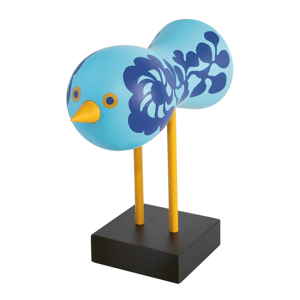 Design House Stockholm - Birds 1967 Puulintu Nro 4 16 cm Sininen