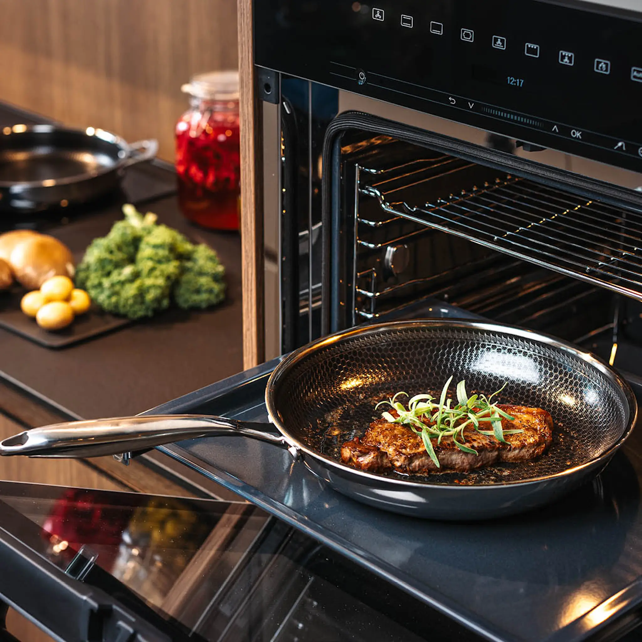 Haws Santo stekpanna 24 cm stål/svart