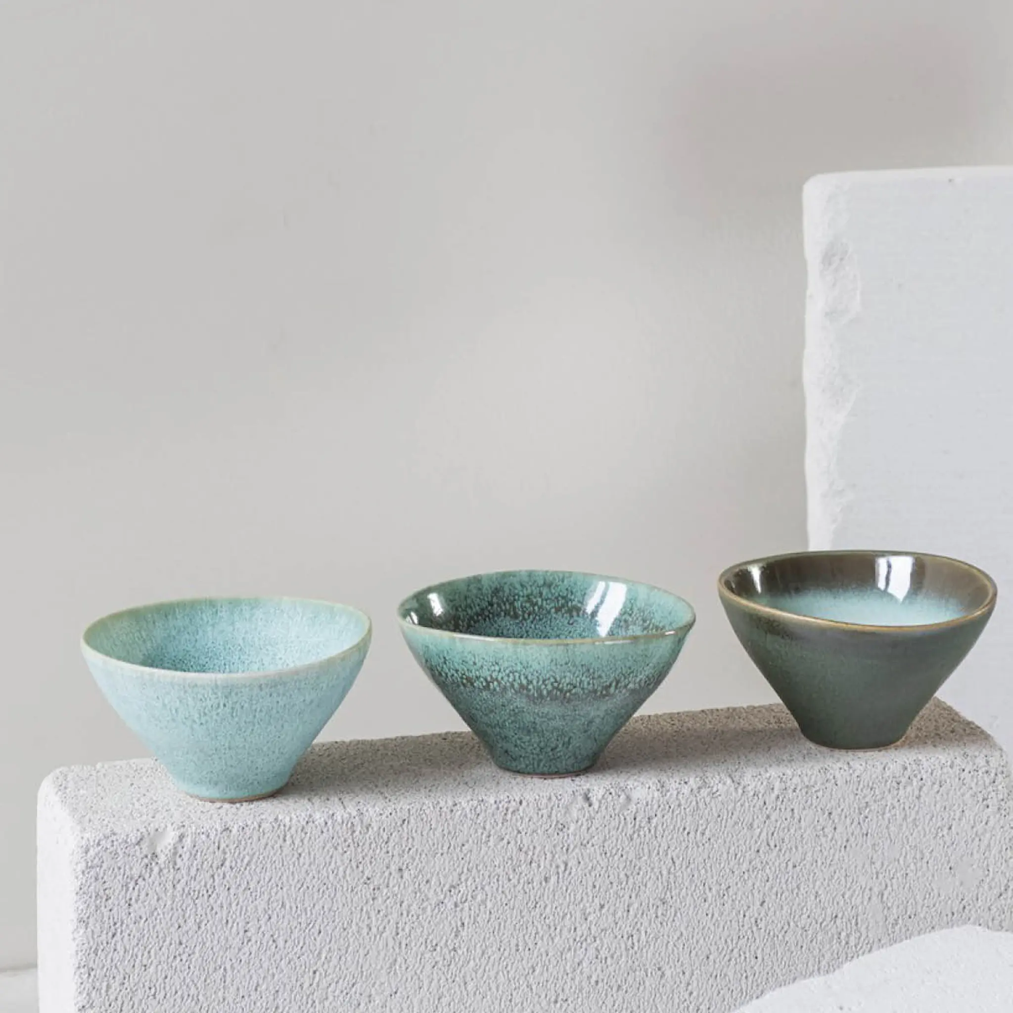 Mette Ditmer Elements skål 3-pack 6,5x12 cm grön