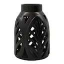 Elm lykta 14,5x22 cm svart