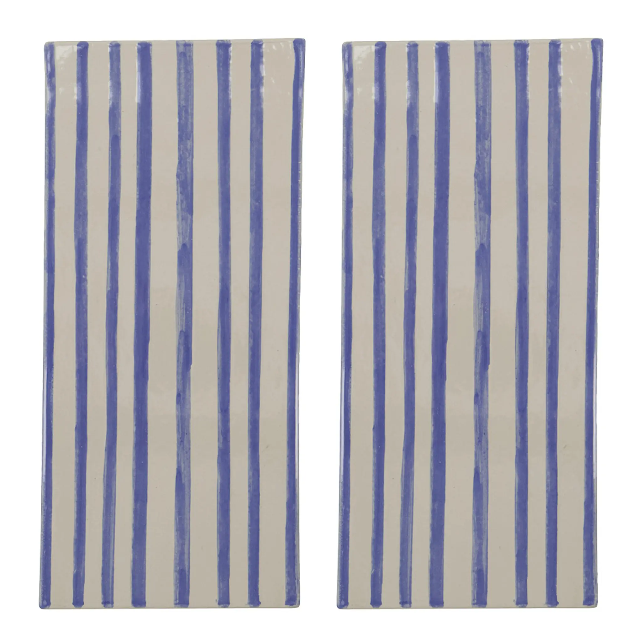 House Doctor Diva serveringsfat / assiett 26x12 cm 2-pack blå