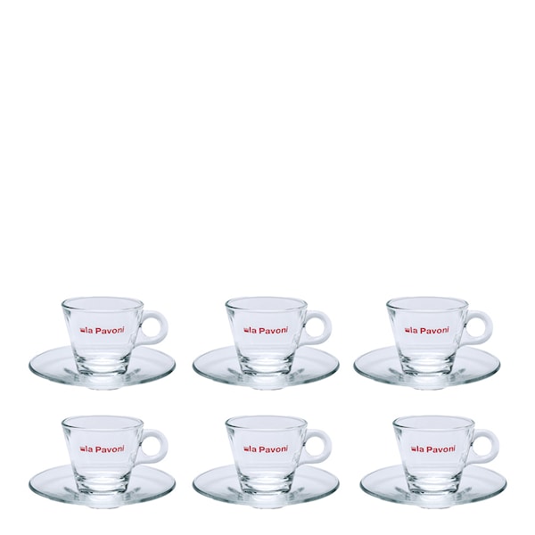 Espressokoppar 7,5 cl 6-pack Klar