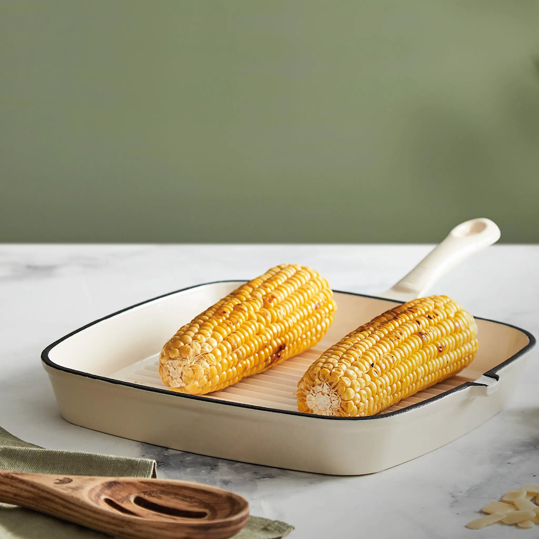 Barbary&Oak Grillpanna Gjutjärn 23 cm Creme