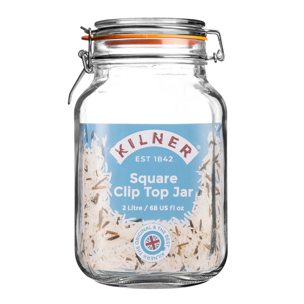 Kilner Clip Top krukke firkantet 2L bygellokk