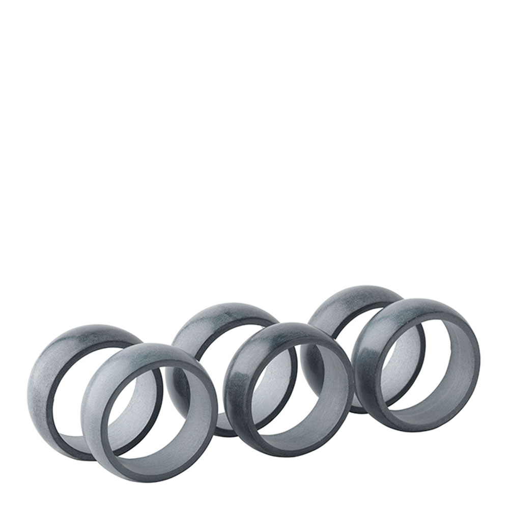 Broste Copenhagen Servettring Kit 6-pack Grå