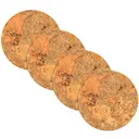 Kork underlägg 4-pack rund
