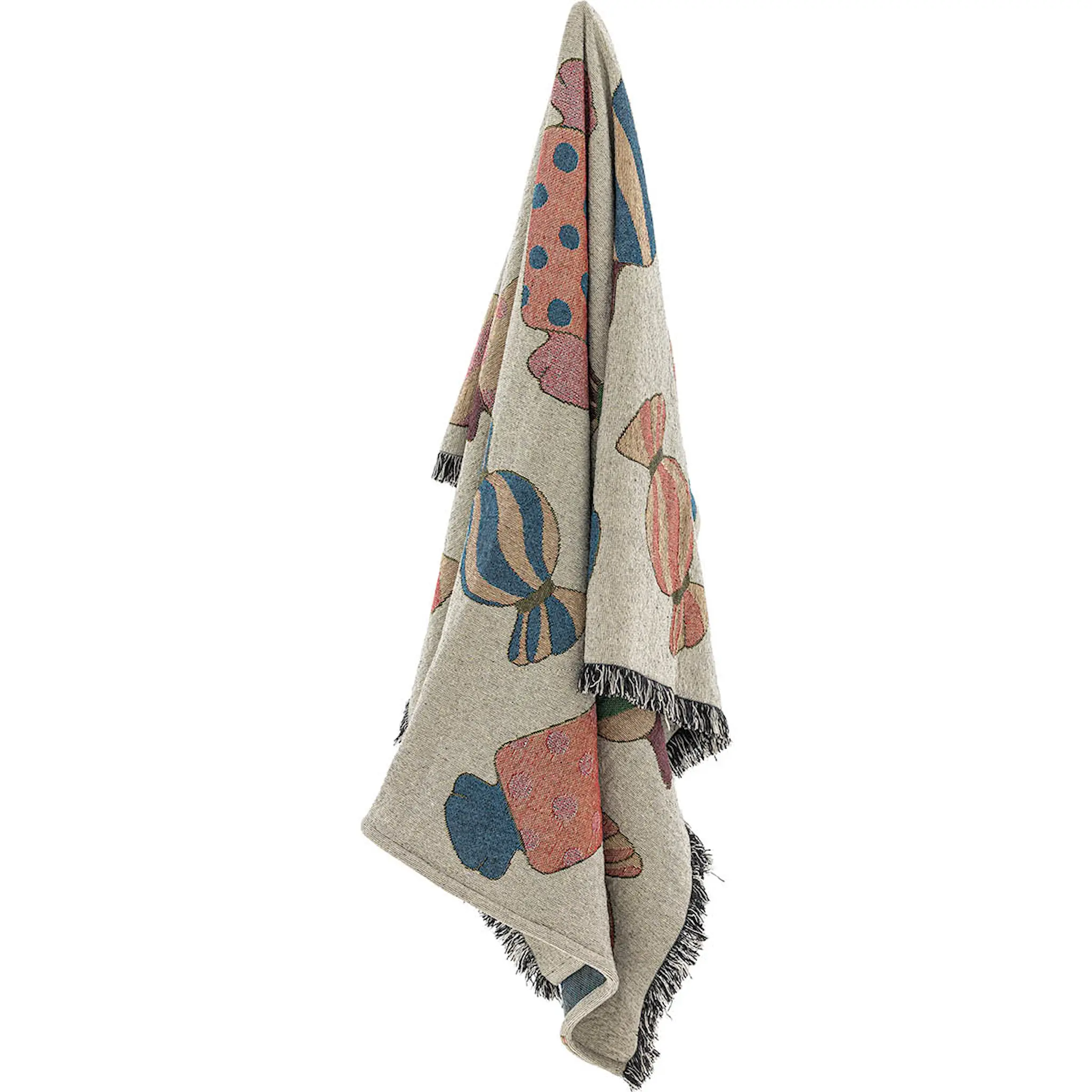 Bloomingville Caramella pläd i återvunnen bomull 130x170 cm multi