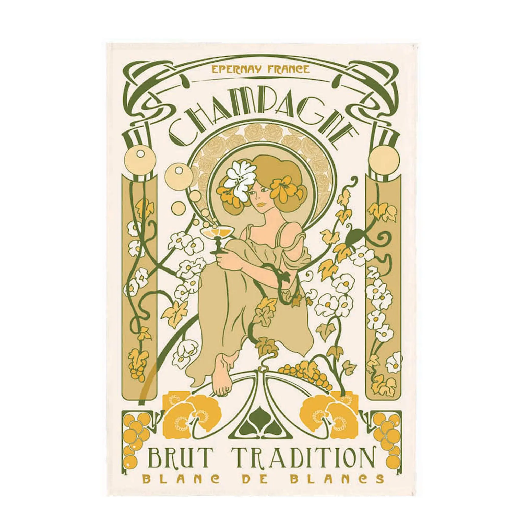 Maison Vivaraise Kökshandduk 48x72 cm Champagne