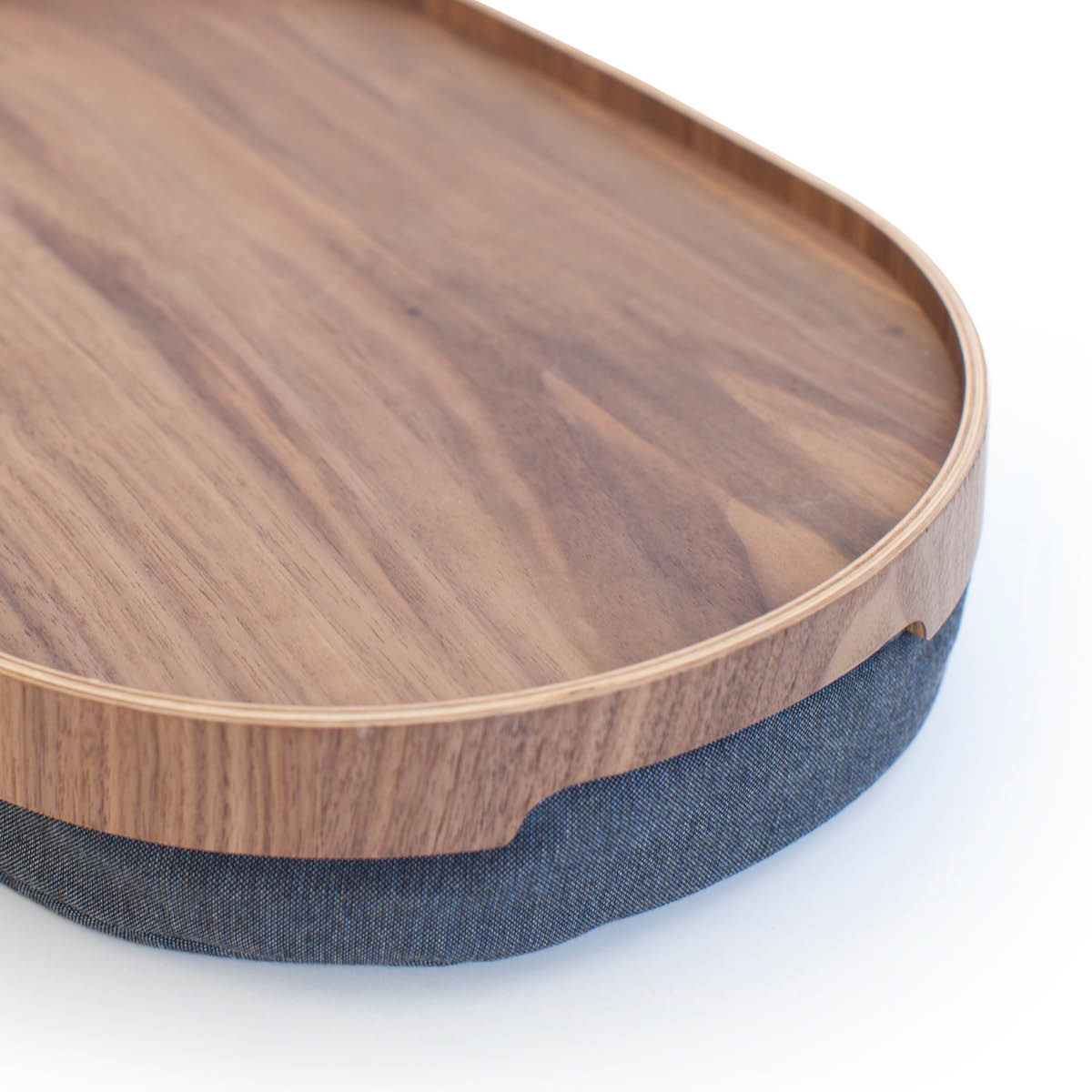 Bosign CurveLine Sylitarjotin anti-slip 39x26 cm Pähkinäpuu/Harmaa