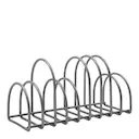 Pampi organiserare i järn 24x10x12,5 cm borstat silver