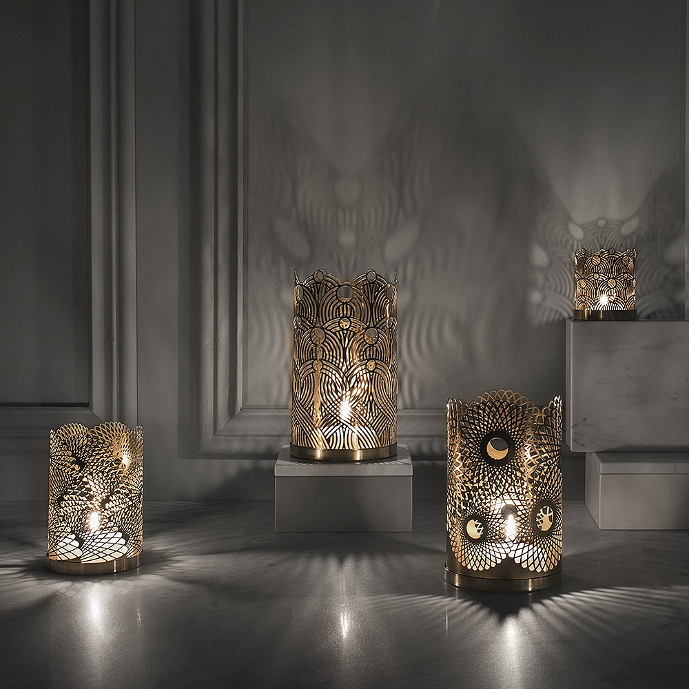 Skultuna Bohinc Feather lyslykt 14 cm messing