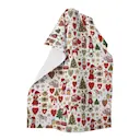 Julstök kökshandduk 46x70 cm julmotiv röd