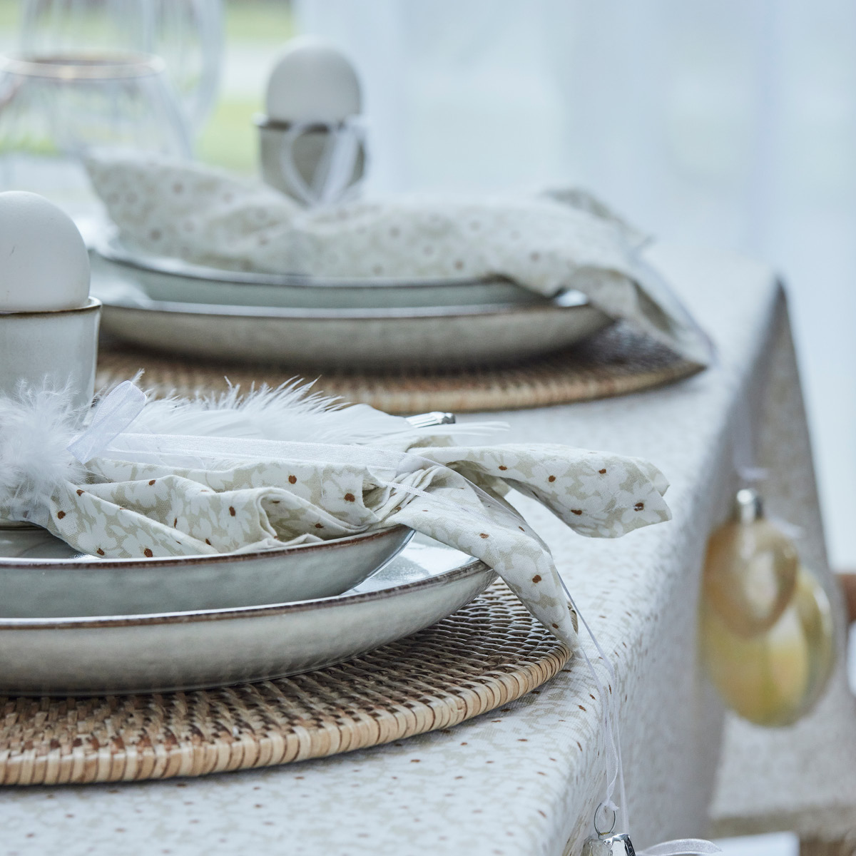 Lene Bjerre Norah Pöytätabletti 35x35 cm Luonnonväri