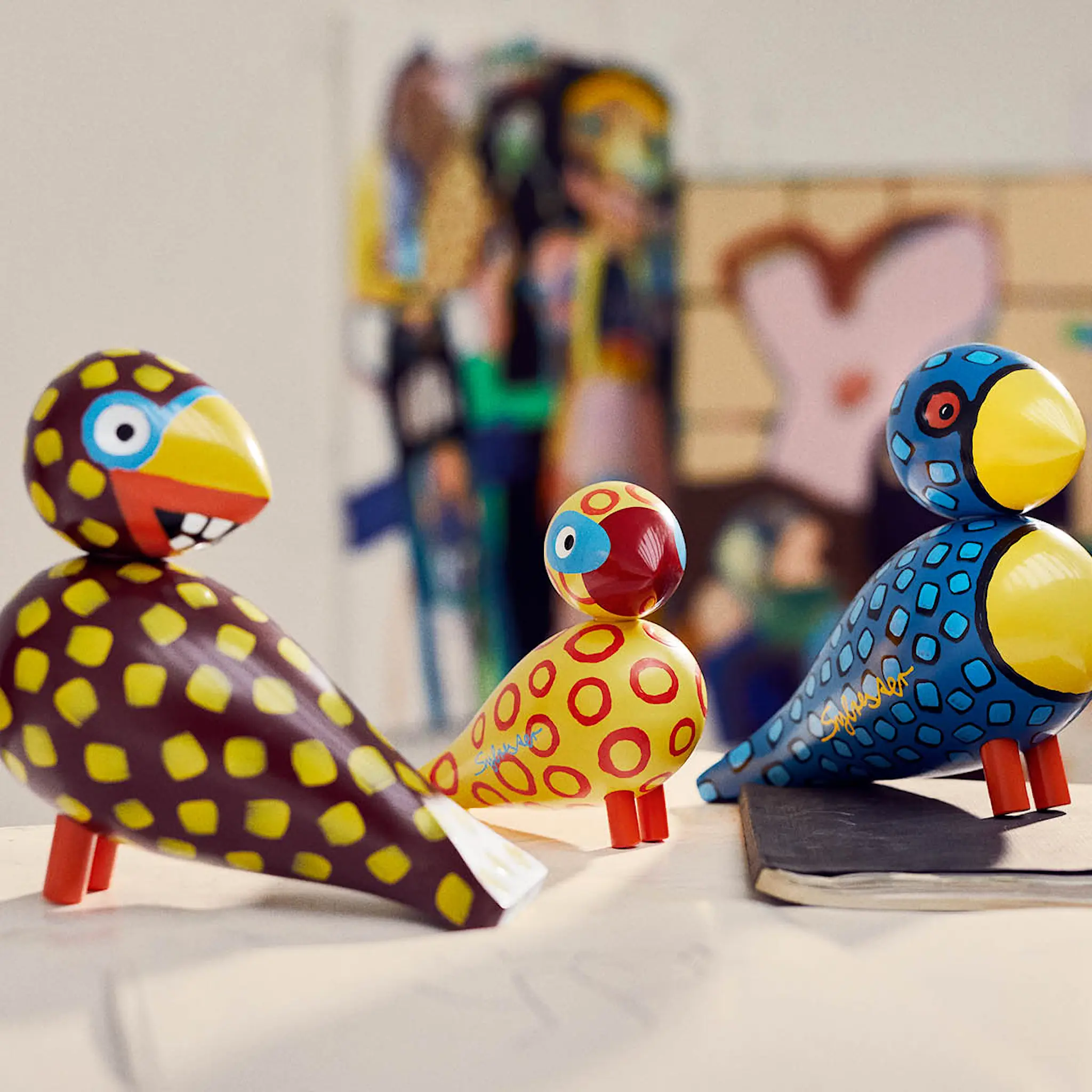 Kay Bojesen Denmark Sångfågel x Leif Sylvester 2025 15,5 cm blue eyes