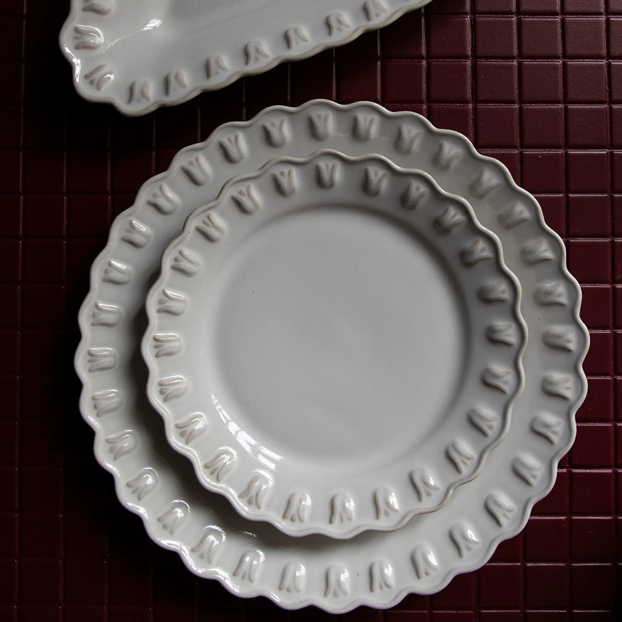 PotteryJo Tulipa Lautanen 26 cm 2 kpl White