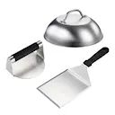 GrillKit hamburgerset borstat stål/svart