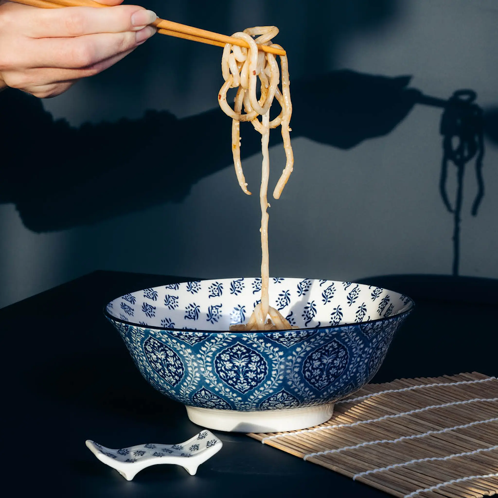 Stiernholm Sakura skål 21 cm 1,2L hvit/blå