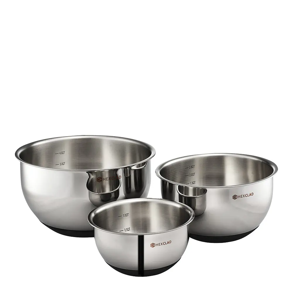Hexclad Kulho kannella 3 osaa Teräs