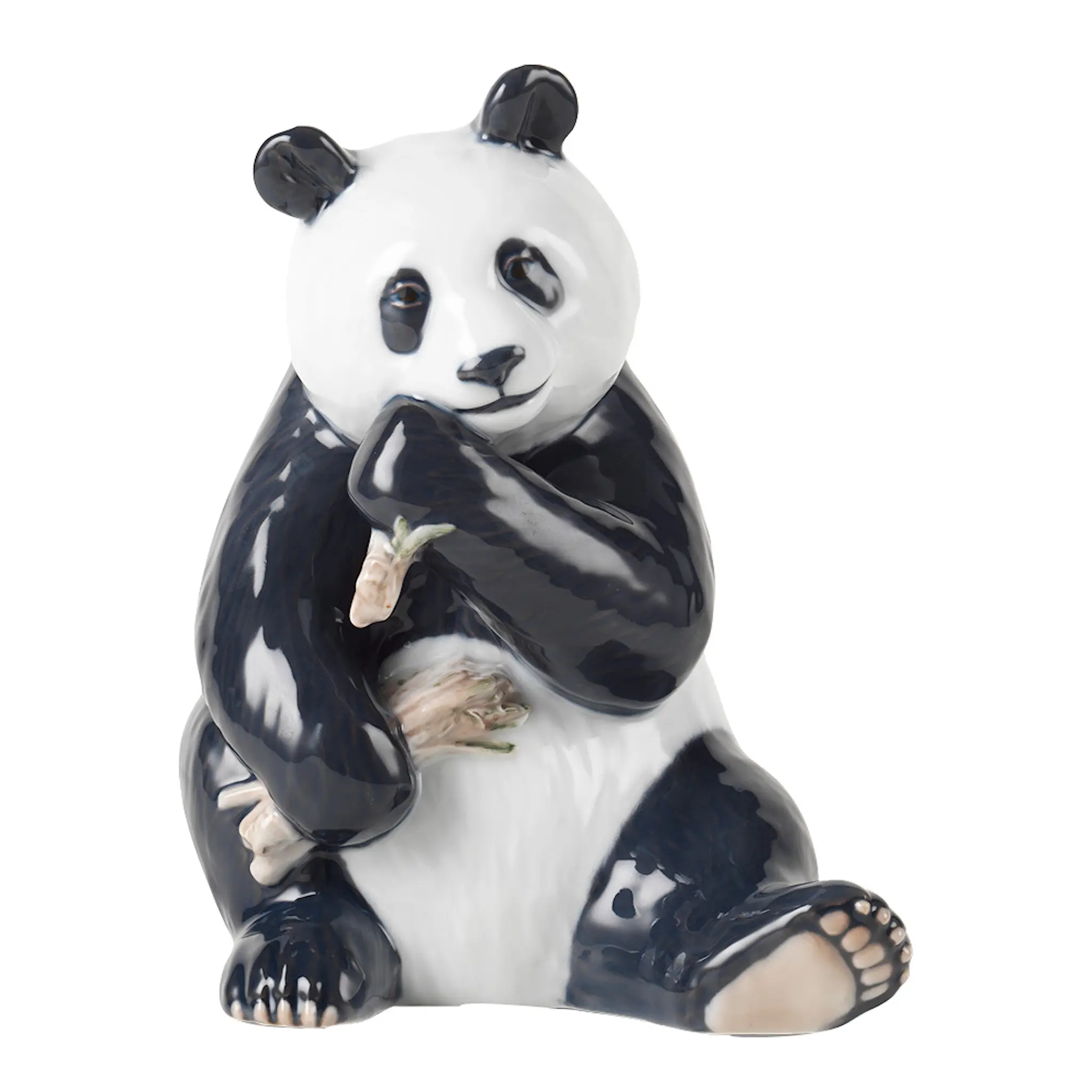 Royal Copenhagen Figurines Ätande Panda 18 cm Svart/Vit