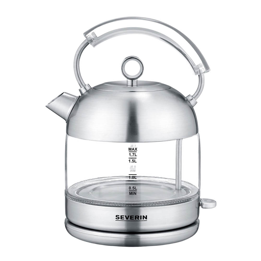 Severin - Retro vedenkeitin WK3459 1,7L 2400W harjattu teräs/lasi