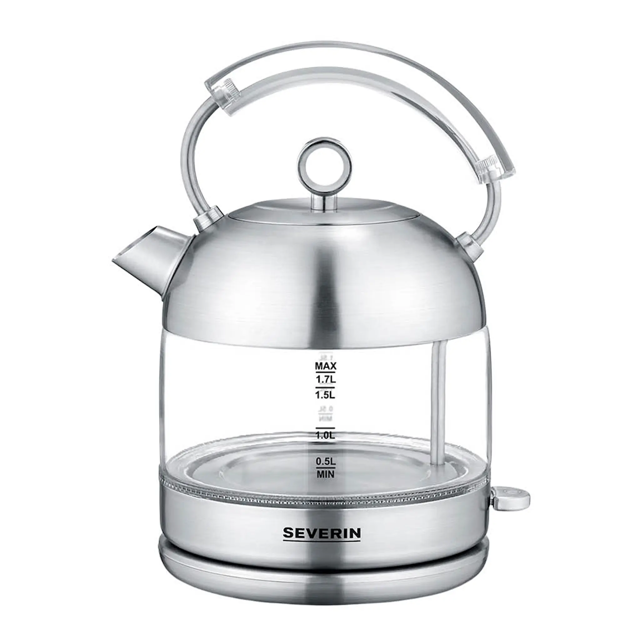 Severin Retro vattenkokare WK3459 1,7 L 2400W borstat stål/glas