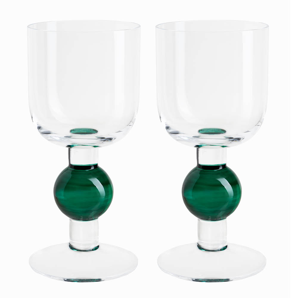 Aarikka Bubble vinglas 2-pack grön