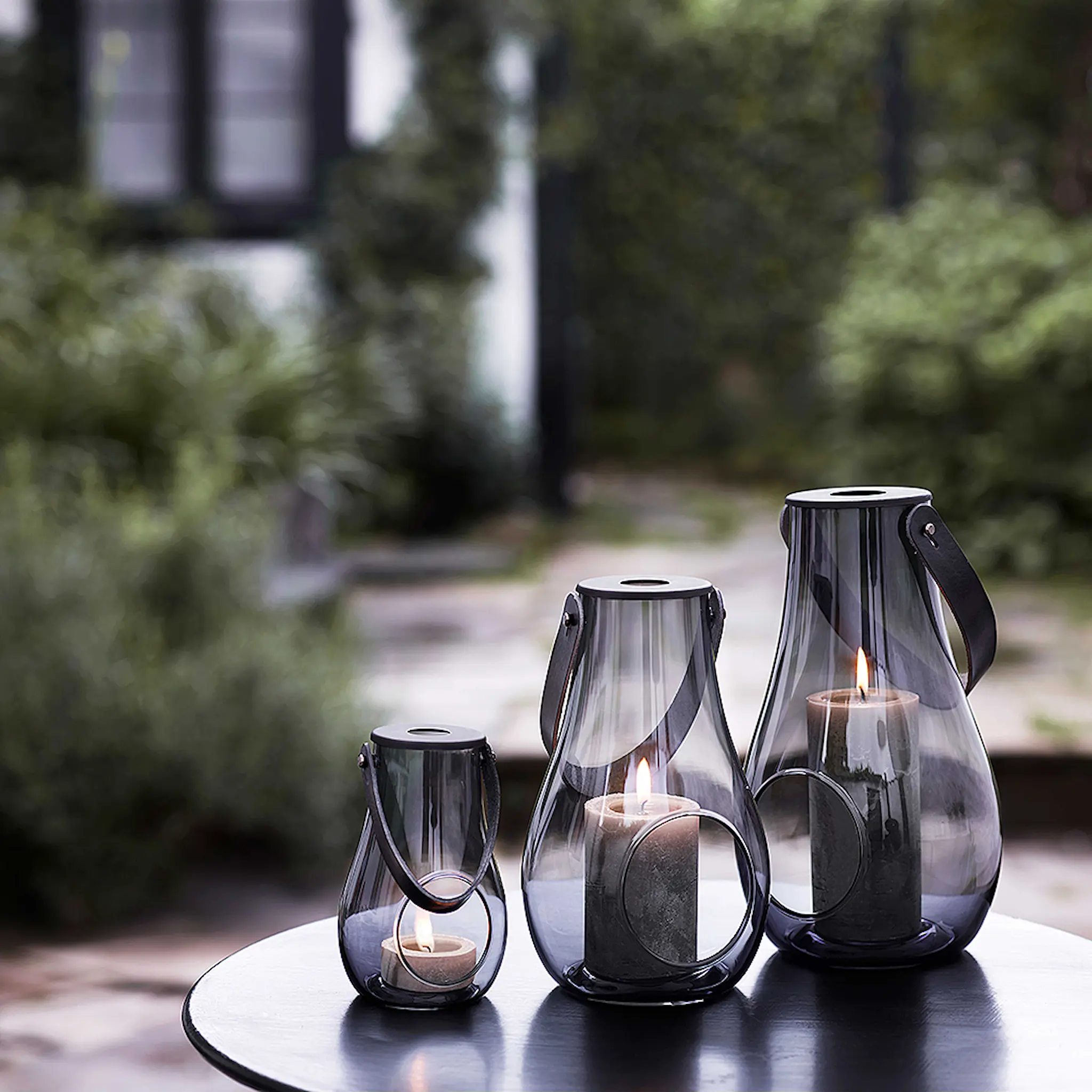 Holmegaard Design with Light Lanterna 25 cm Rökfärgad