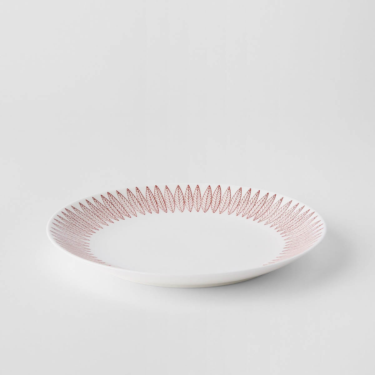 Gustafsberg Salix Rød tallerken 22 cm uten brem