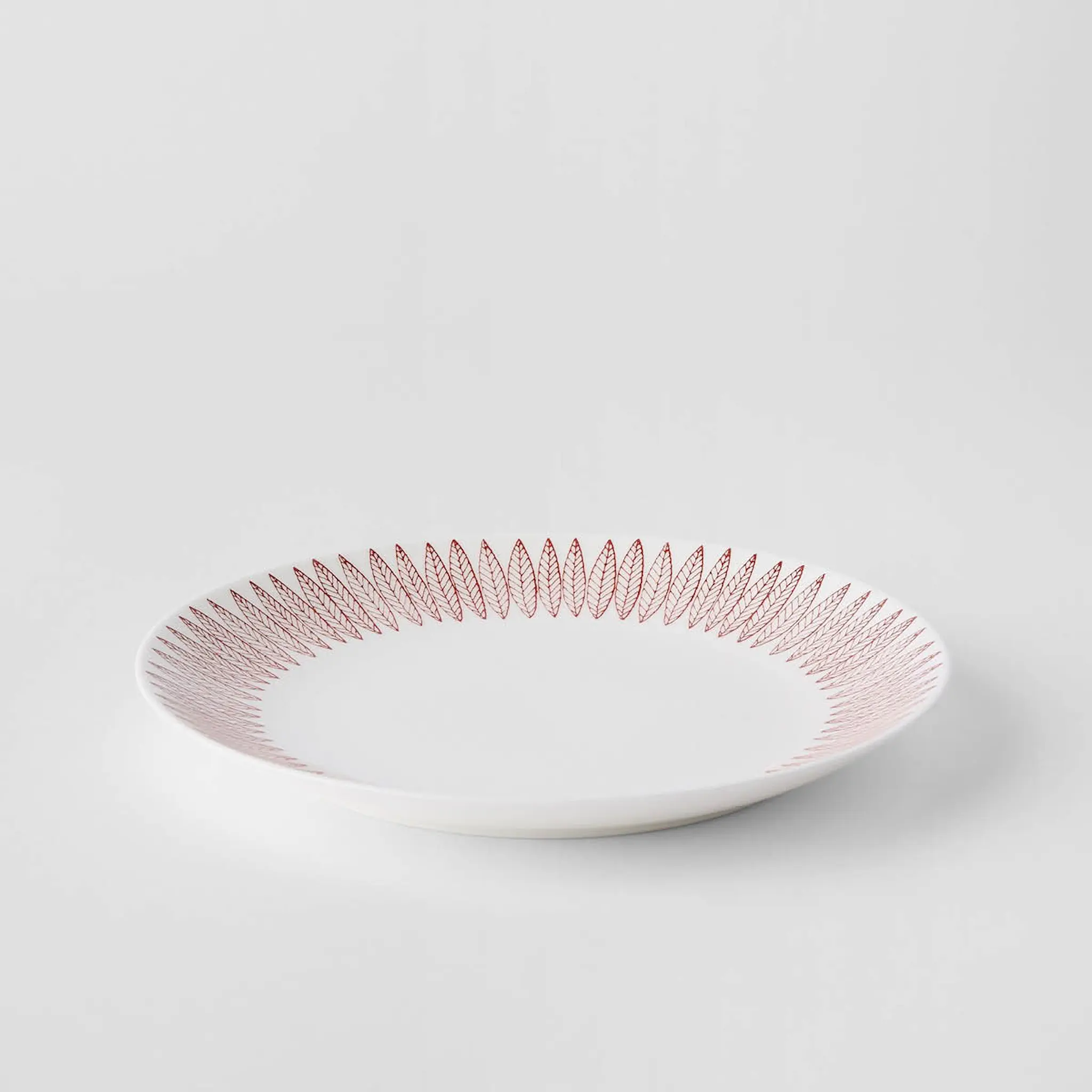 Gustafsberg Salix Rød tallerken 22 cm uten brem