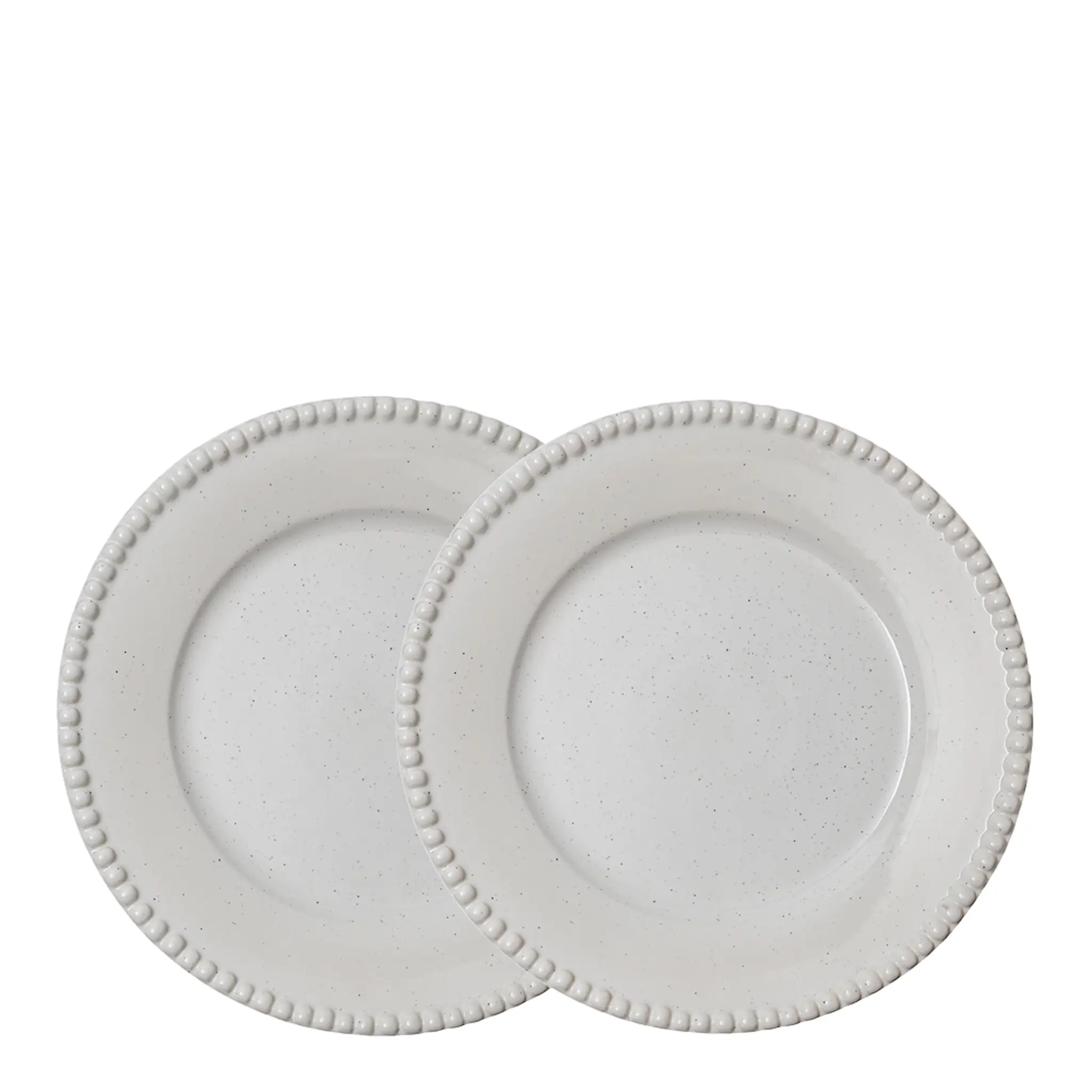 PotteryJo Daria tallrik 28 cm 2-pack cotton white