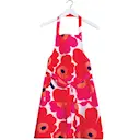 Pieni Unikko Förkläde Vit/Röd
