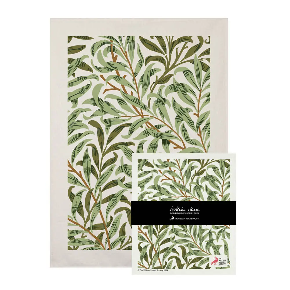 William Morris Käsipyyhe ja tiskirätti Willow Bough