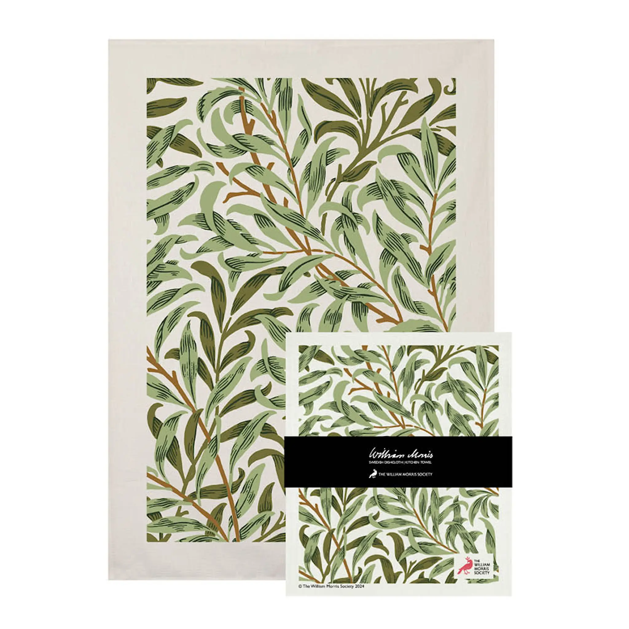 Citronelles William Morris set kökshandduk & disktrasa Willow bough
