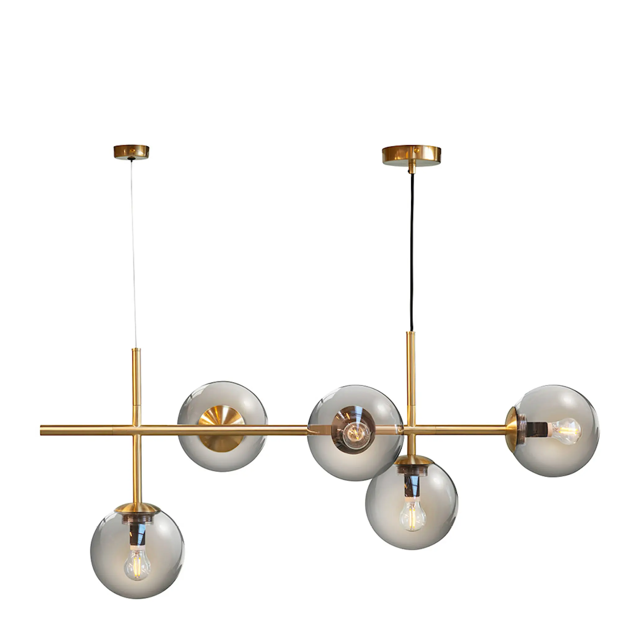 Dyberg Larsen COMO pendellampa 39 cm rök/mässing