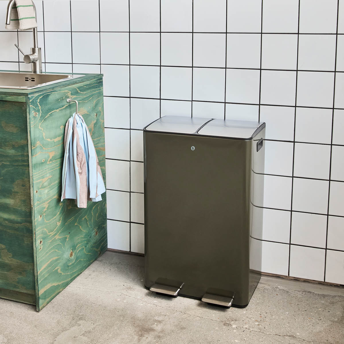 House Doctor Sort Poljinroskis 2x30 L Vihreä