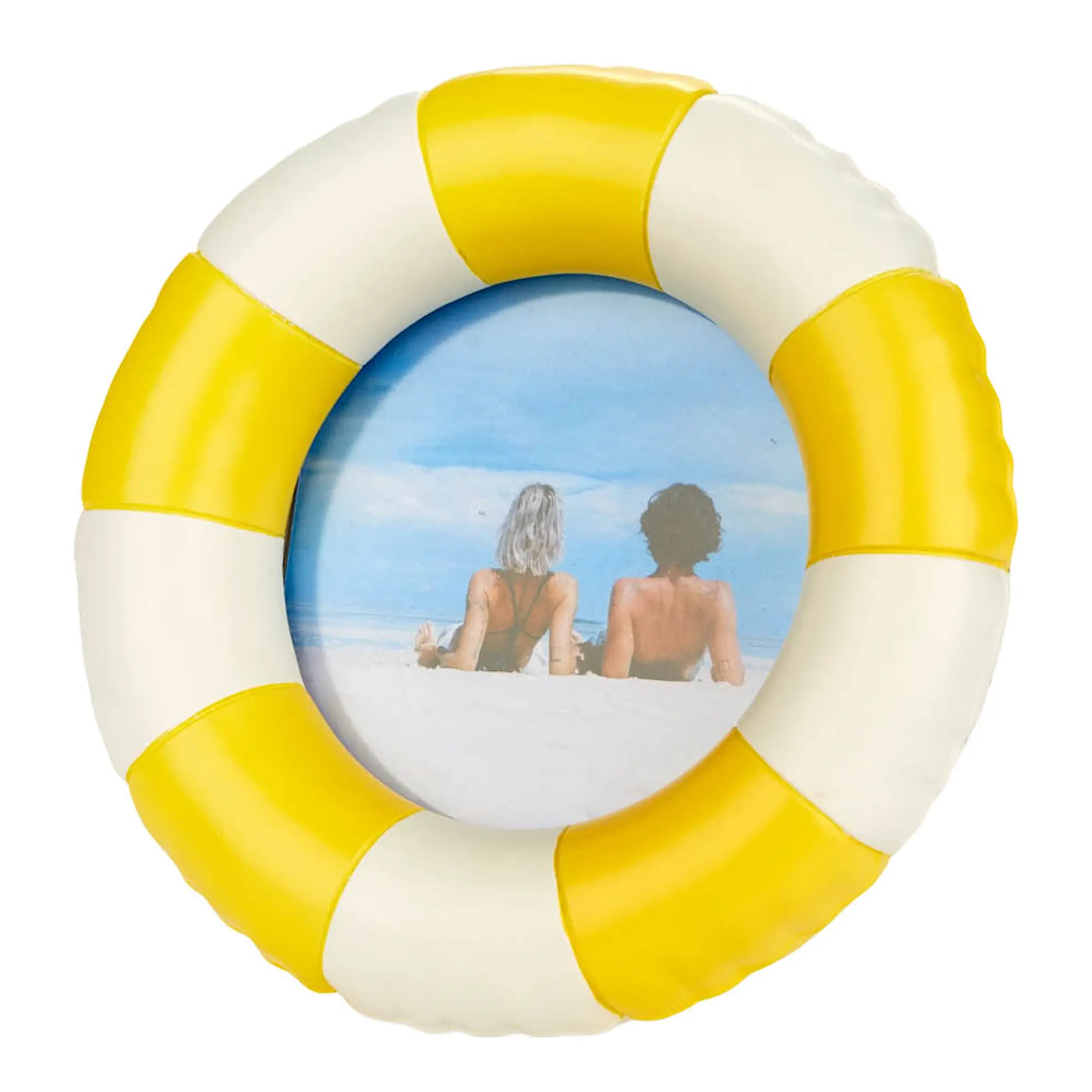 Balvi Floats fotoram 17,2 cm gul/vit