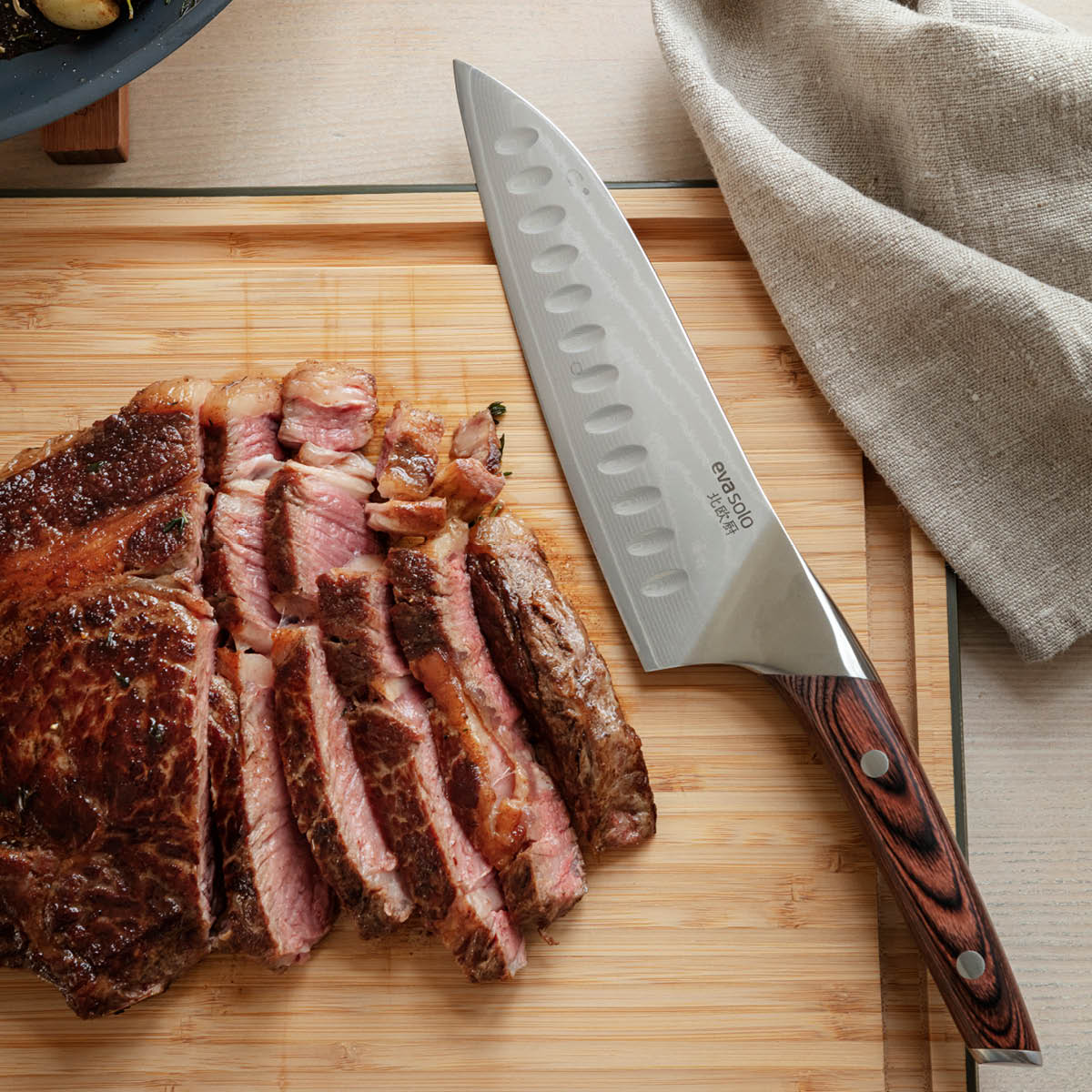 Eva Solo Nordic Kitchen Santoku kniv 18 cm pakkawood