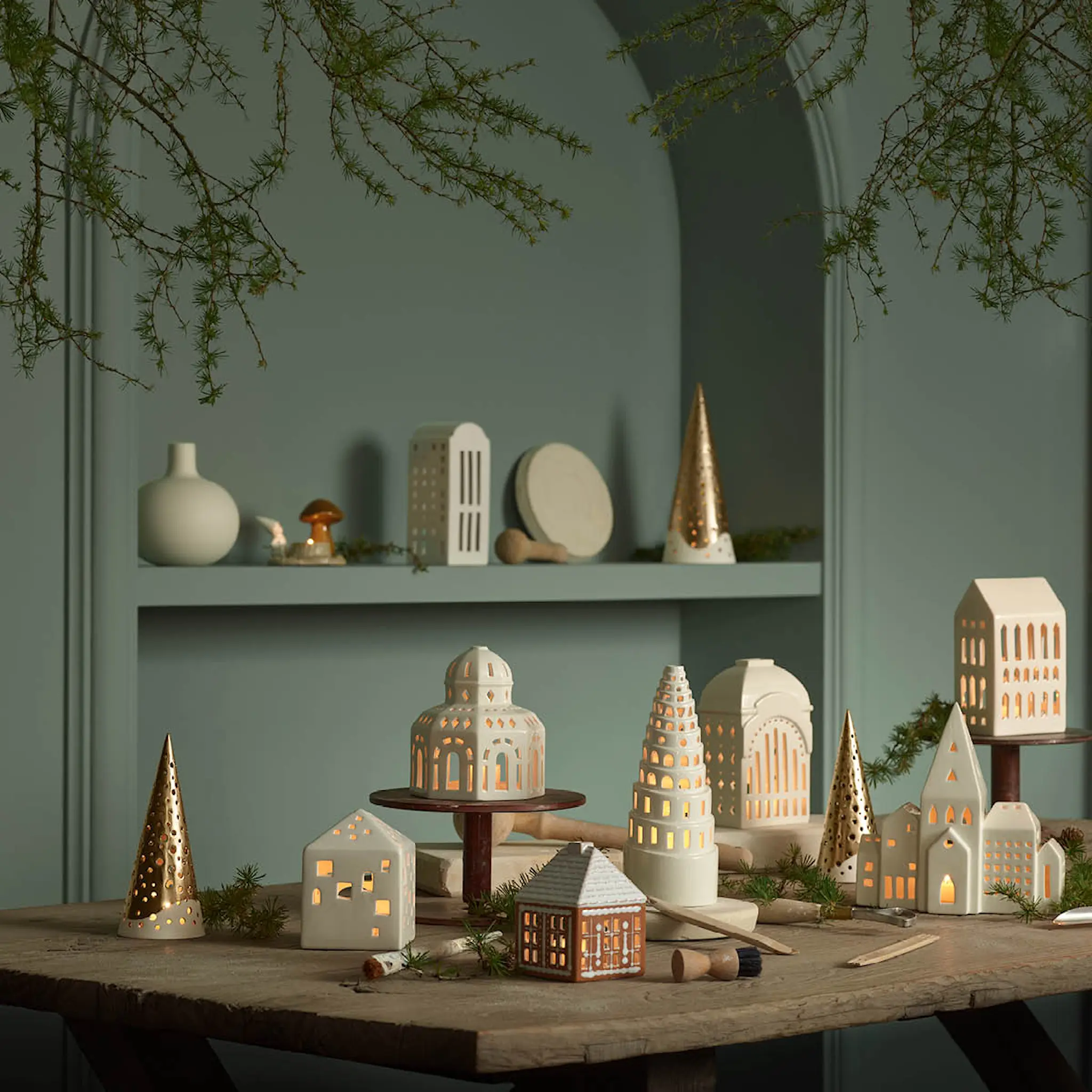 Kähler Nobili Kynttilälyhty 25,5 cm Kulta