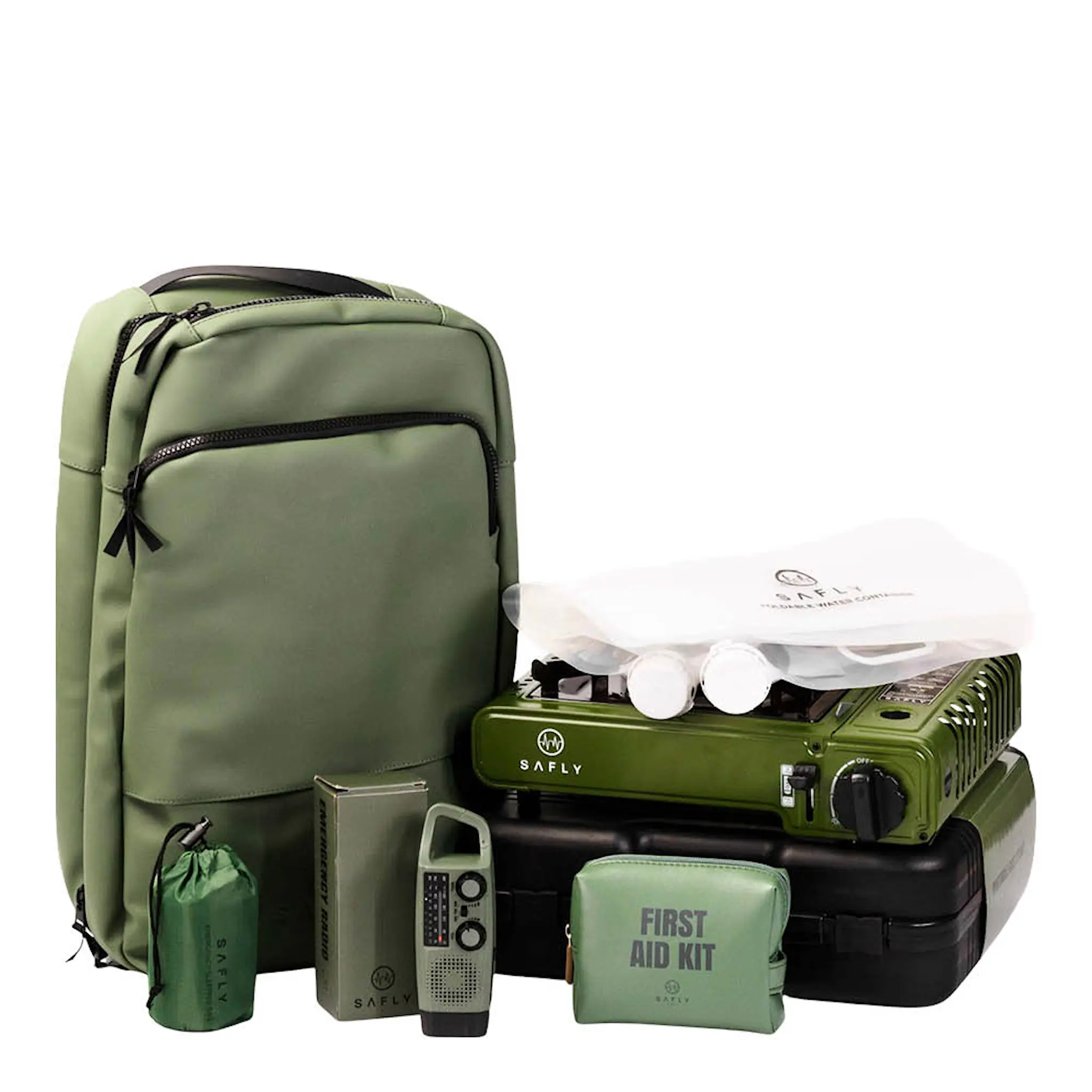 Safly Varautumisreppu 30x17x50 cm Vihreä