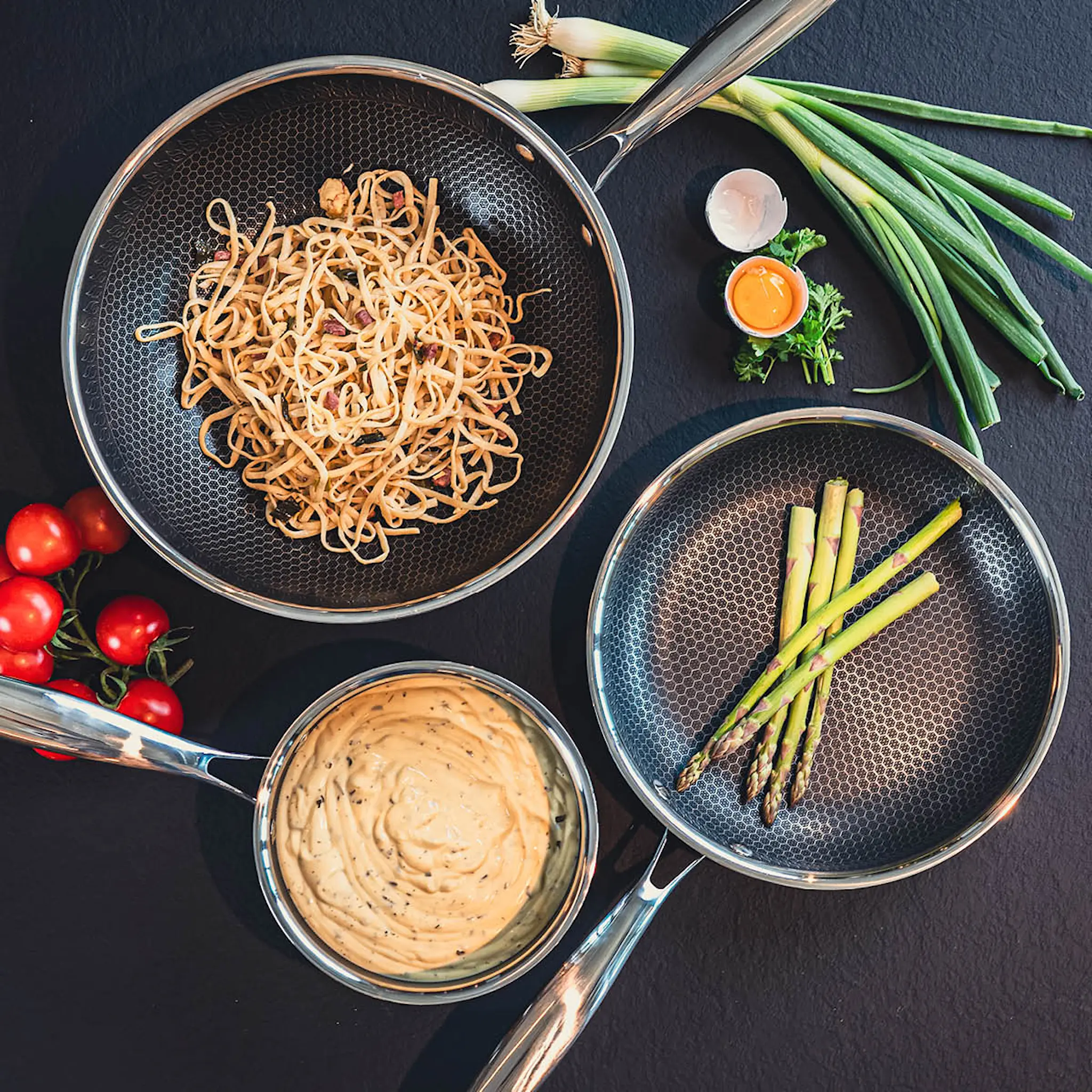 Haws Santo wokpanna 28 cm stål/svart