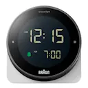 Väckarklocka digital 8 cm vit