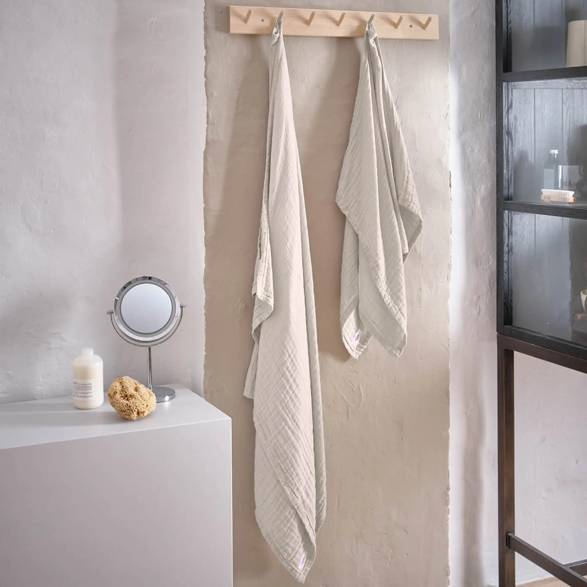 The Organic Company FINE set med badlakan och handduk stone