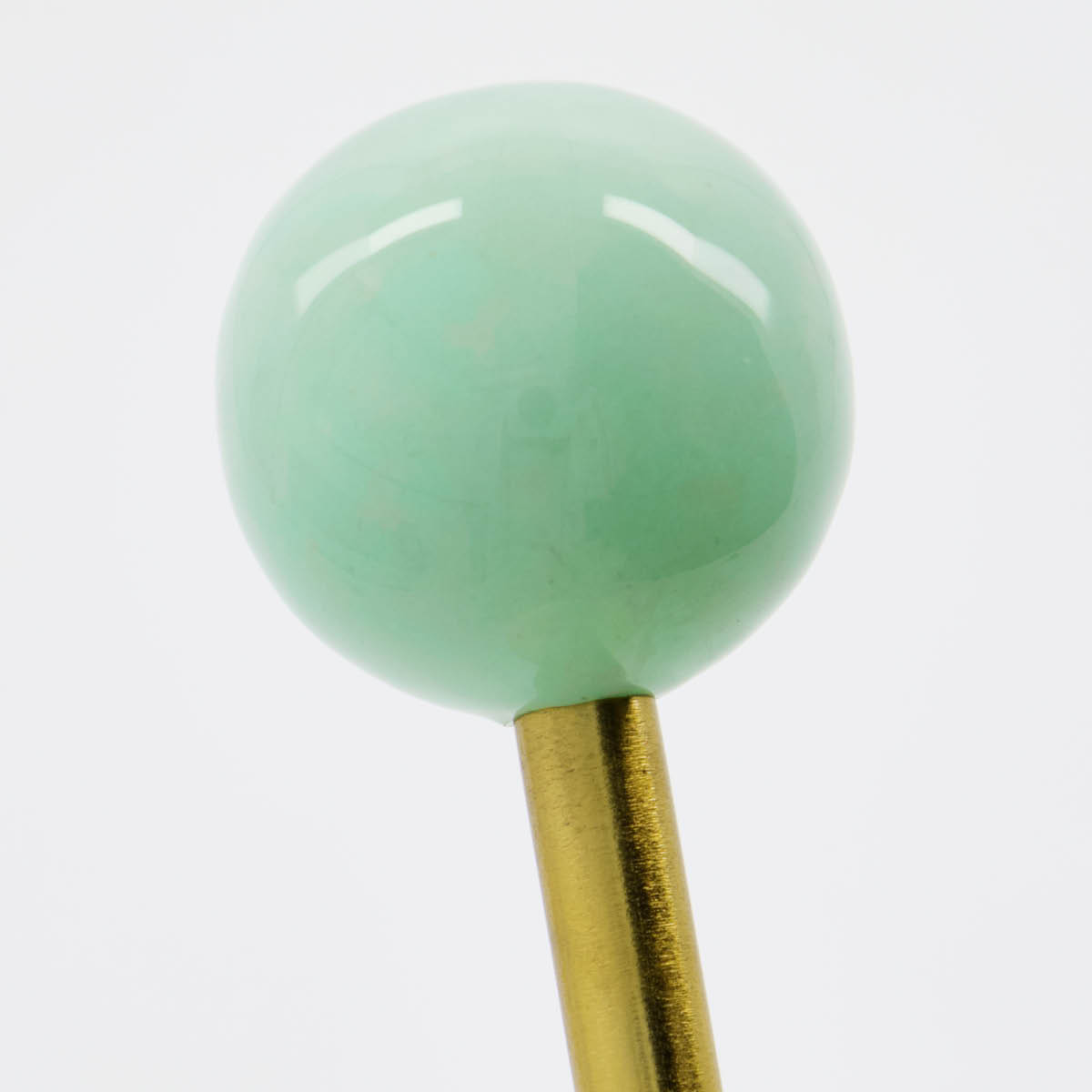 House Doctor Ball knagg 8x4 cm 2 stk messing/aqua