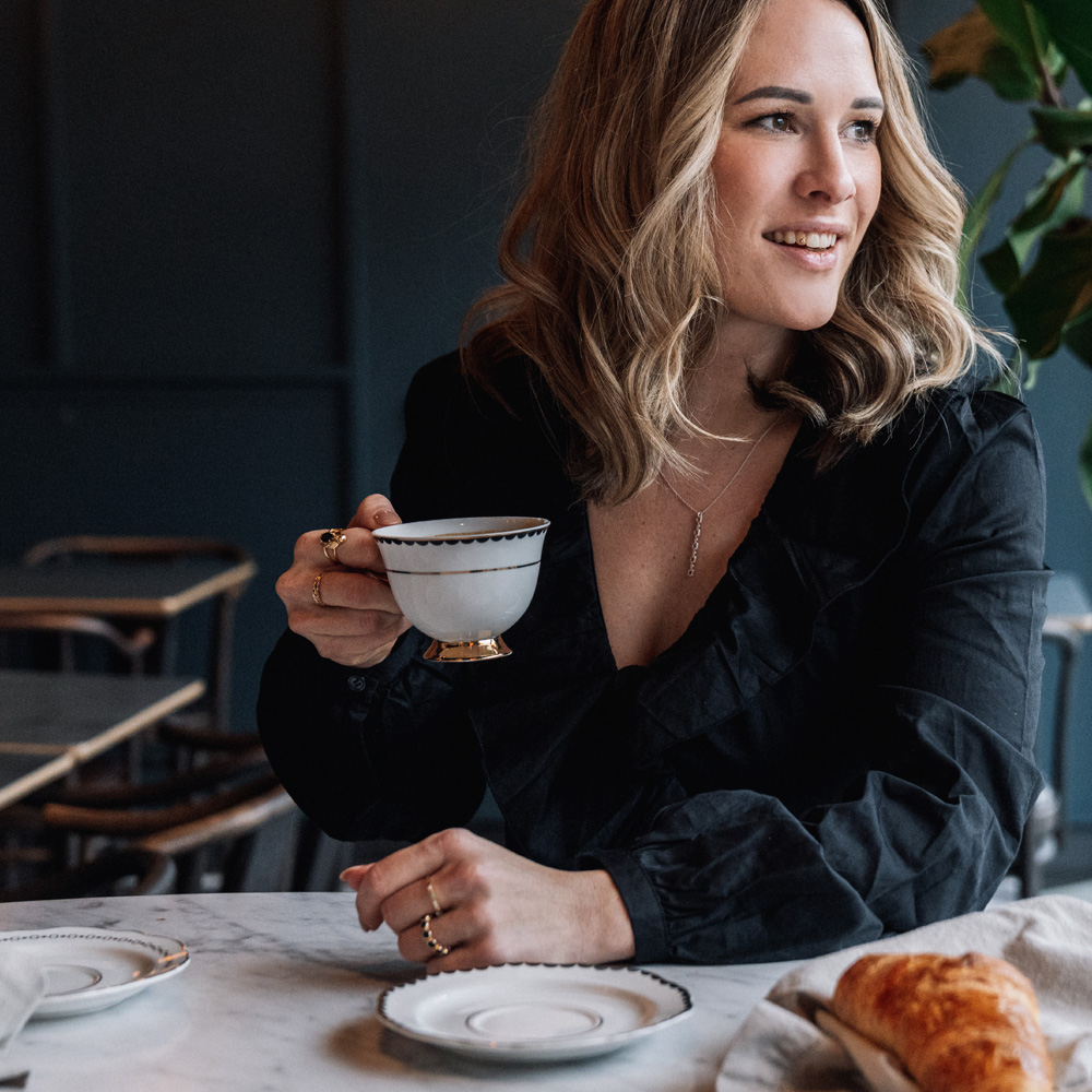 Hilke Lignano Sabbiadoro kopp og tallerken hvit