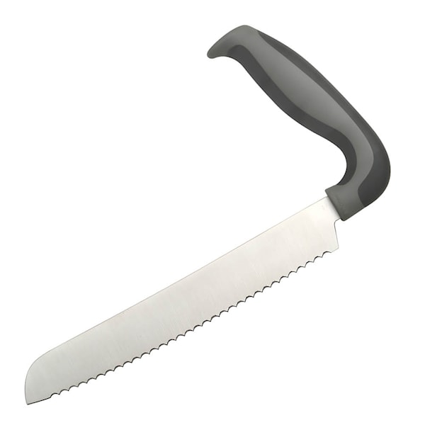 Brödkniv ergonomisk 27 cm svart/stål