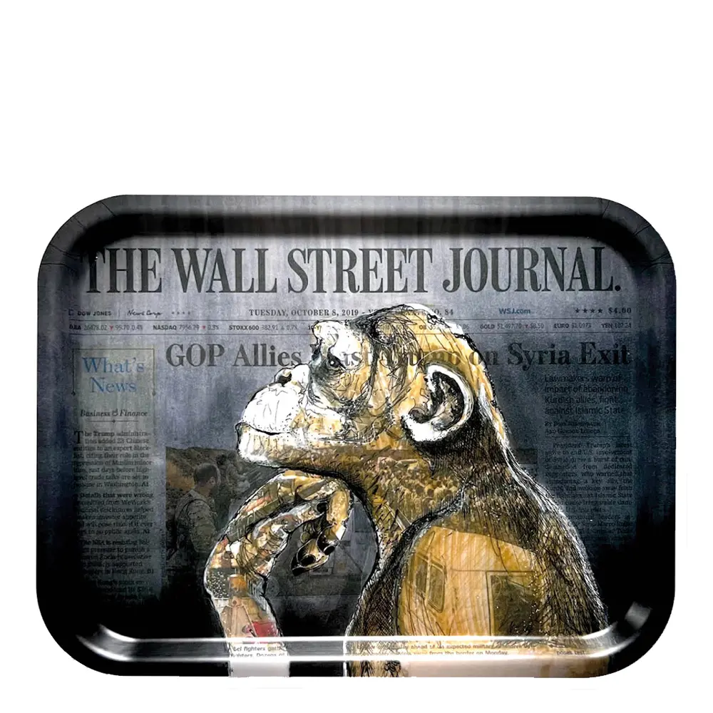 Bordbrikke Monkey Business 33x43 cm svart