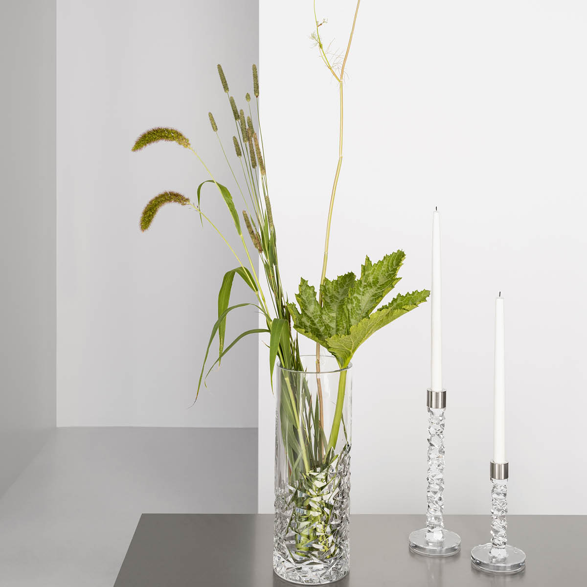 Orrefors Carat Ljusstake 18,3 cm Rostfri