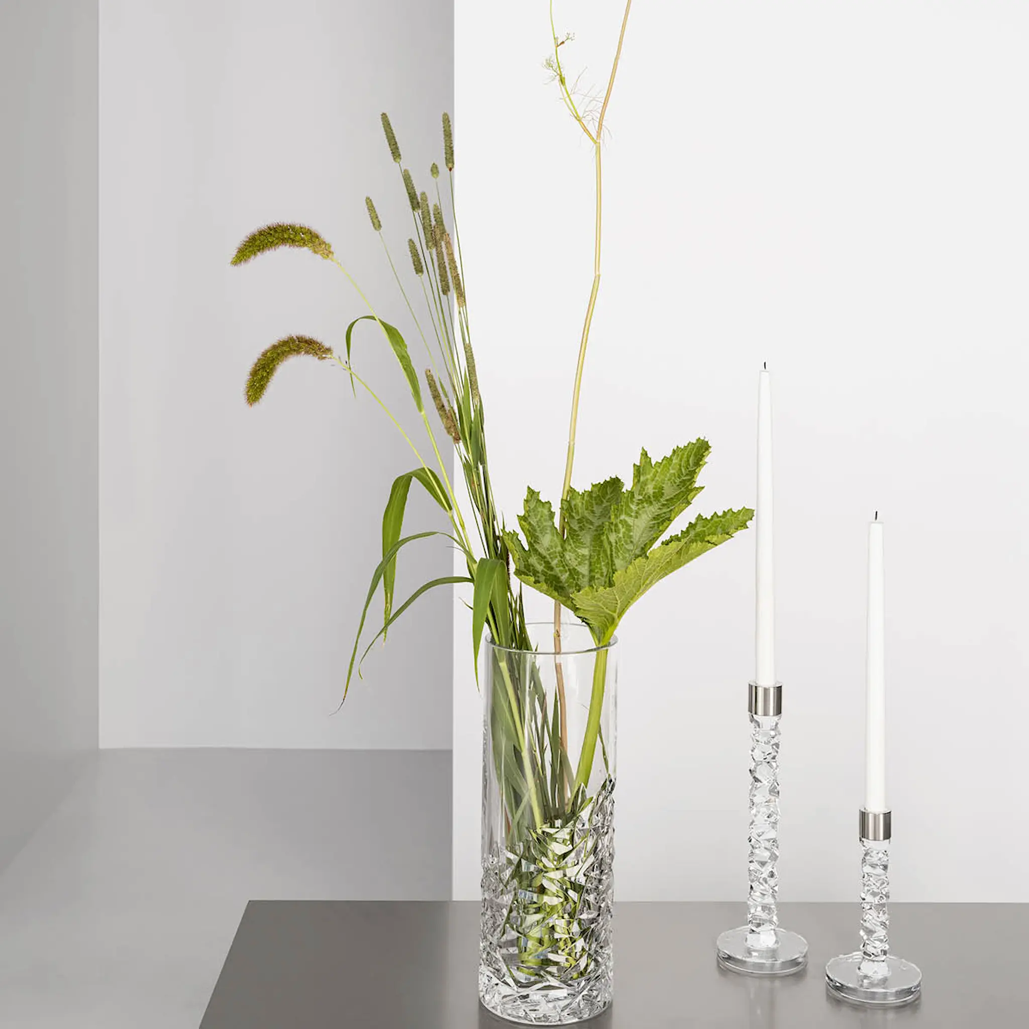 Orrefors Carat Kynttilänjalka 18,3 cm Ruostumaton