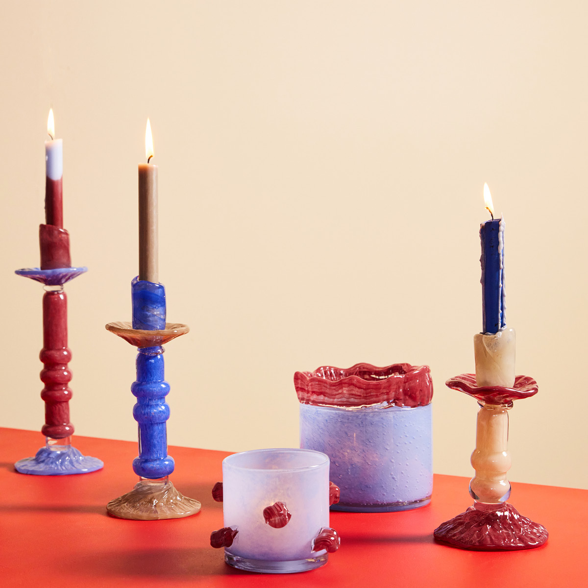 ByOn Lara Kynttilänjalka 12x22 cm Beige